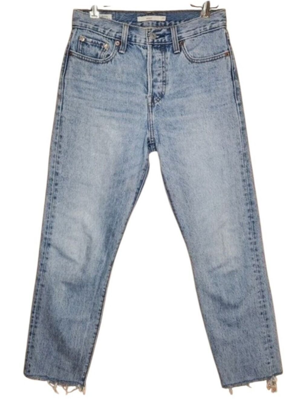 LEVI'S PREMIUM WEDGIE STRAIGHT ANKLE JEAN HIGH WAIST VINTAGE WASH 25 LIKE NEW